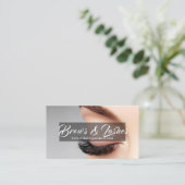 サロンマイクロブレイディング、眉毛、永久化粧 名刺 (スタンド正面)