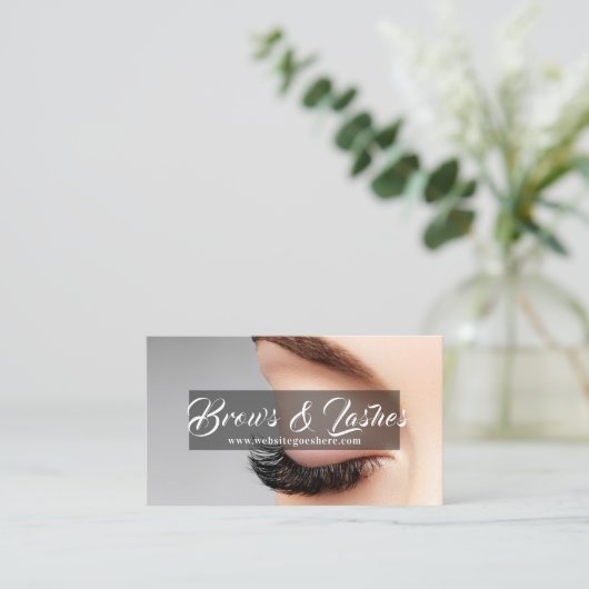 サロンマイクロブレイディング、眉毛、永久化粧 名刺 (スタンド正面)