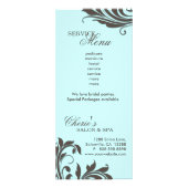 サロンマーケティングカードエレガントフローラブルーブラウン ラックカード (裏面)