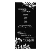 サロンマーケティングカードエレガントフローラ白黒2 ラックカード (裏面)