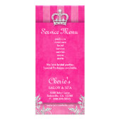 サロンマーケティングカードジュエリークラウンストライプピンク ラックカード (裏面)