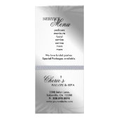 サロンマーケティングカードジュエリークラウンスパークルティール（緑がかった色） ラックカード (裏面)