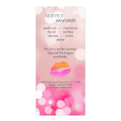 サロンマーケティングカードメイクアップピンクリップ&ライト ラックカード (裏面)