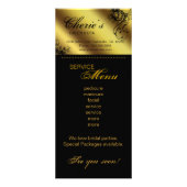 サロンマーケティングカード金ゴールドフローラ蝶 ラックカード (裏面)