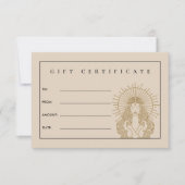 サロンメイクアップヘアラッシュベージュタロットギフトカード (正面)