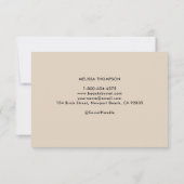 サロンメイクアップヘアラッシュベージュタロットギフトカード (裏面)