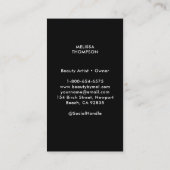 サロンメイクアップヘア爪、 ネイル神秘的なタロット金ゴールドブラック ロイヤリティカード (裏面)