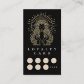 サロンメイクアップヘア爪、 ネイル神秘的なタロット金ゴールドブラック ロイヤリティカード (正面)