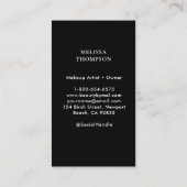 サロンメイクアップヘア爪、 ネイル神秘的なタロット金ゴールドブラック 予約カード (裏面)