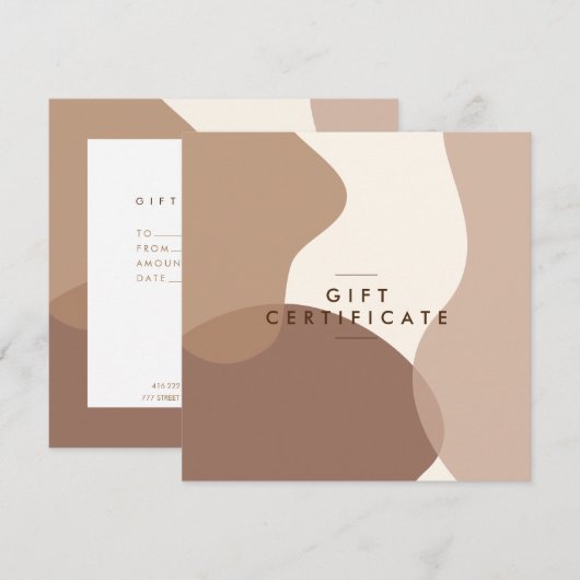 サロンモダンギフト券フラットカード (正面/裏面)