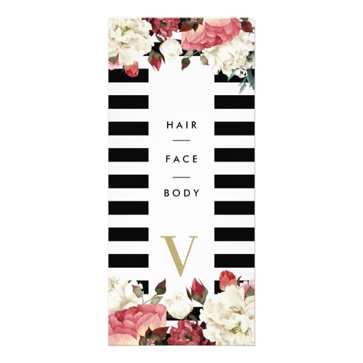 サロンモダンサービス価格表植物学 ラックカード (正面)