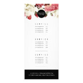 サロンモダンサービス価格表植物学 ラックカード (裏面)