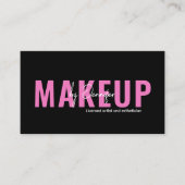 サロンモダンスパ爪、 ネイルとアイドラッシュブラック&ピンク 名刺 (正面)