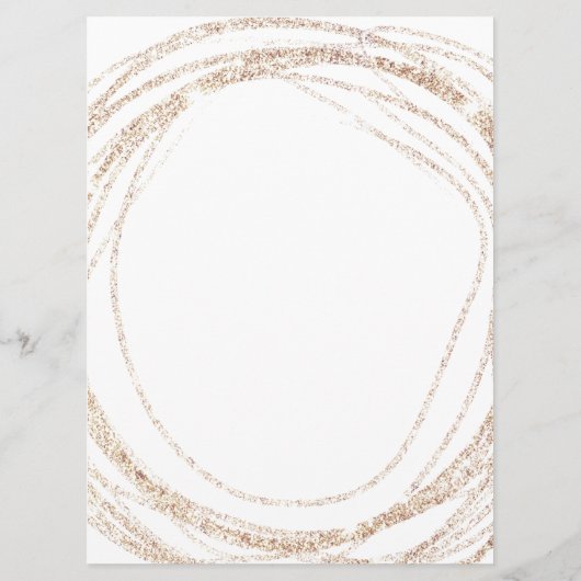 サロンモダンフェイク金ゴールド抽象芸術エレガント価格カード メニュー (裏面)