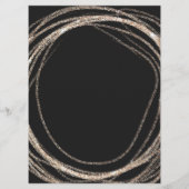 サロンモダンフェイク金ゴールド抽象芸術エレガント価格カード メニュー (裏面)