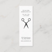 サロンモダンモノグラム/金ゴールドブラシ/スタイリスト スキニー名刺 (裏面)