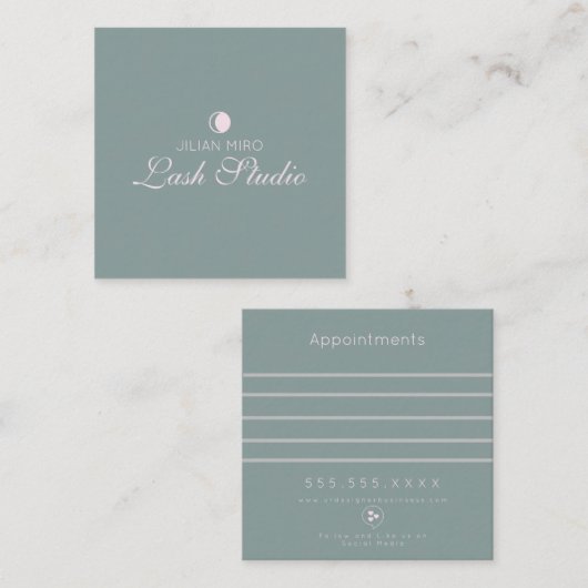 サロンモダン美しいアイラッシュスタジオ 予約カード (正面/裏面)