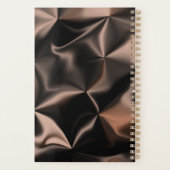 サロンモダン美しいシザー金ゴールド予約ブラウン プランナー手帳 (裏面)