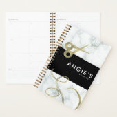 サロンモダン美しいシザー金ゴールド予約業 プランナー手帳 (ディスプレー)