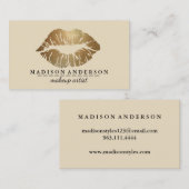 サロンモダン金ゴールド口唇化粧膜炎 名刺 (正面/裏面)