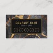 サロンモダン高級金ゴールド大理石ロイヤリティカード ロイヤリティカード (正面)