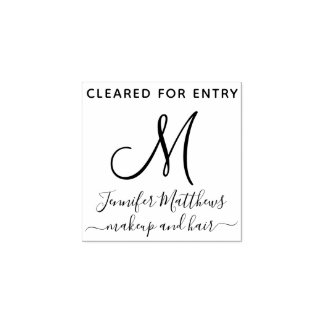 サロンモノグラムCOVID温度消去入力 ラバースタンプ