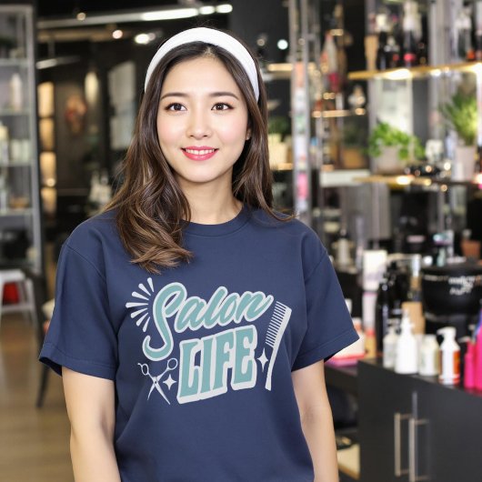 サロンライフ美容師ギフト用ヘアドレッサーブルー Tシャツ