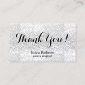 サロンラグジュアリーシルバーグリッターモダン金ゴールドロイヤリティ ロイヤリティカード (裏面)