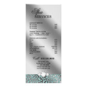 サロンラックカードジュエリーなめしティール（緑がかった色）きらめき ラックカード (裏面)