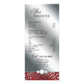 サロンラックカードジュエリータンニングシルバースパークルレッド ラックカード (裏面)