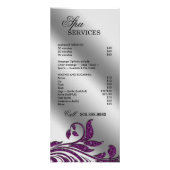 サロンラックカードジュエリーリーフフローラパープルスパークル ラックカード (裏面)