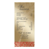 サロンラックカードジュエリー日焼け金ゴールドスパークルO ラックカード (裏面)