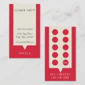 サロンロイヤリティ名刺パンチカード ロイヤリティカード (正面/裏面)