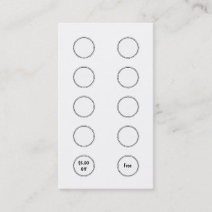 サロンロイヤリティ名刺パンチカード ロイヤリティカード