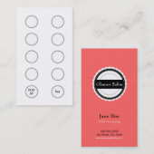 サロンロイヤリティ名刺パンチカード ロイヤリティカード (正面/裏面)