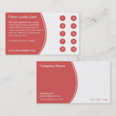 サロンロイヤリティ名刺パンチカード ロイヤリティカード (正面/裏面)