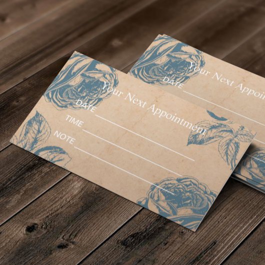 サロンヴィンテージブルーバラフローラアポイントメント 予約カード