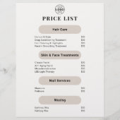 サロン事業 フォト QRコード ブラウン フライヤー (裏面)