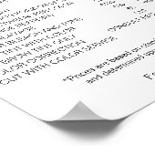 サロン価格ポスター、編集可能な価格表 ポスター (角)