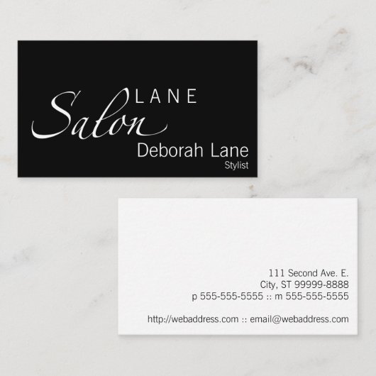 サロン優雅 名刺 (正面/裏面)