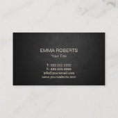 サロン及びスパのエレガントな金ゴールドのはすの花のロゴのモダン 名刺 (裏面)