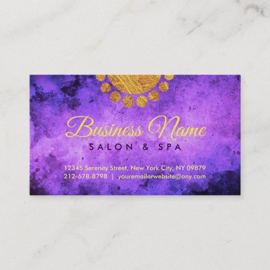 サロン及びスパの名刺 名刺 (正面)