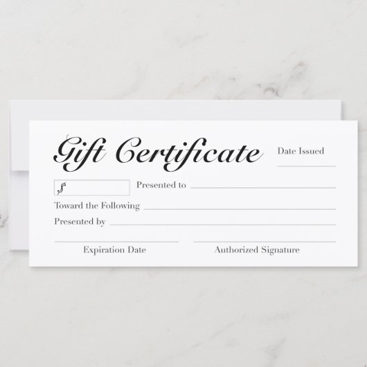 サロン及びスパギフト券 (裏面)