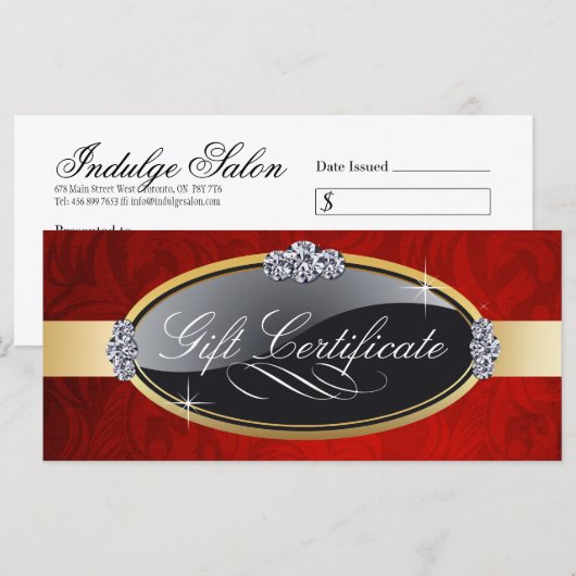サロン及びスパギフト券 (正面/裏面)