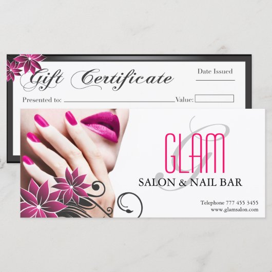 サロン及びスパギフト券 (正面/裏面)