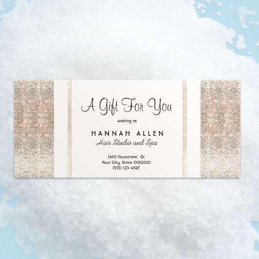 サロン及びスパ銀シークインズギフト券