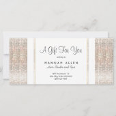 サロン及びスパ銀シークインズギフト券 (正面)