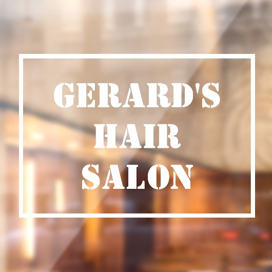 サロン名がウィンドウに付着 ウィンドウサイン (シート2)