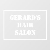 サロン名がウィンドウに付着 ウィンドウサイン (シート)