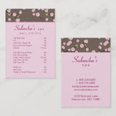 サロン名刺スパさくらんぼブロッサムピンク2 名刺 (正面/裏面)